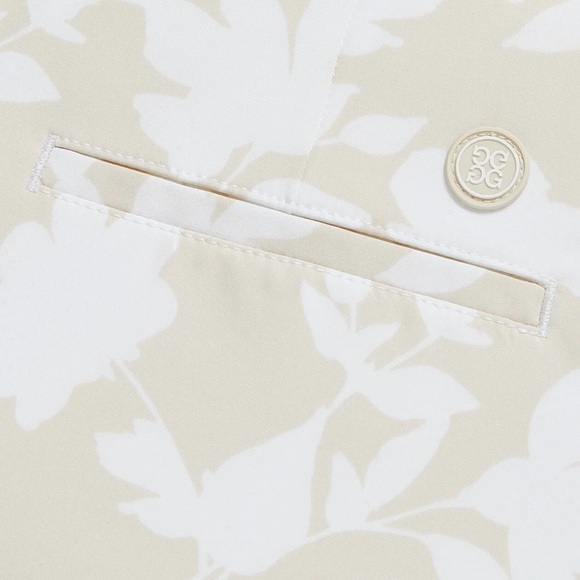 G/Fore Women's Tonal Floral Wrap Maverick 4-Way Stretch Skort - Stone size 8 - Picture 2 of 13